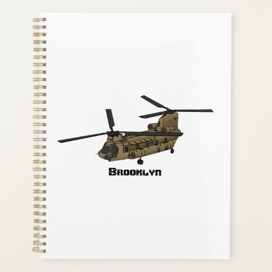 Chinese militaire helikopterillustratie planner (Voorkant)