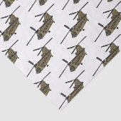 Chinese militaire helikopterillustratie tissuepapier (Detail)