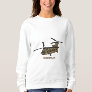 Chinese militaire helikopterillustratie trui