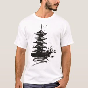 Chinese Monk Tower T-shirt – Spirituele Aziatische