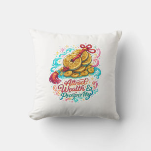 Chinese Munten Lucky Charm Worp Kussen   Feng Shui