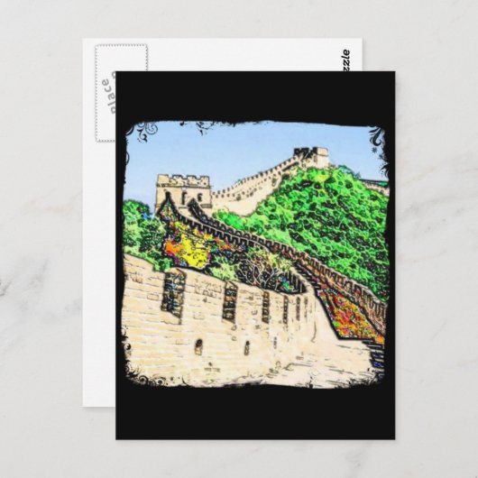 Chinese muur briefkaart (Voorkant / Achterkant)