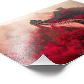 Chinese Muur in het najaar - Schilderachtig rood Foto Afdruk (Hoek)