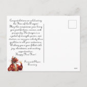 Chinese New Year 2024 Dragon lunar celebration Feestdagenkaart (Achterkant)