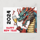 Chinese New Year 2024 Dragon lunar celebration Feestdagenkaart (Voorkant)
