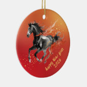 Chinese New Year 2026 Horse Ink New Year Keramisch Ornament (Rechts)