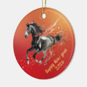 Chinese New Year 2026 Horse Ink New Year Keramisch Ornament (Links)