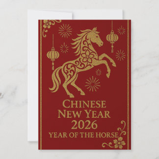 Chinese New Year 2026 - Year of the Horse Feestdagenkaart