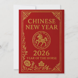 Chinese New Year 2026 - Year of the Horse Feestdagenkaart