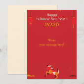 Chinese New Year Feestdagenkaart (Voorkant / Achterkant)