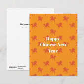 Chinese new year feestdagenkaart (Voorkant / Achterkant)