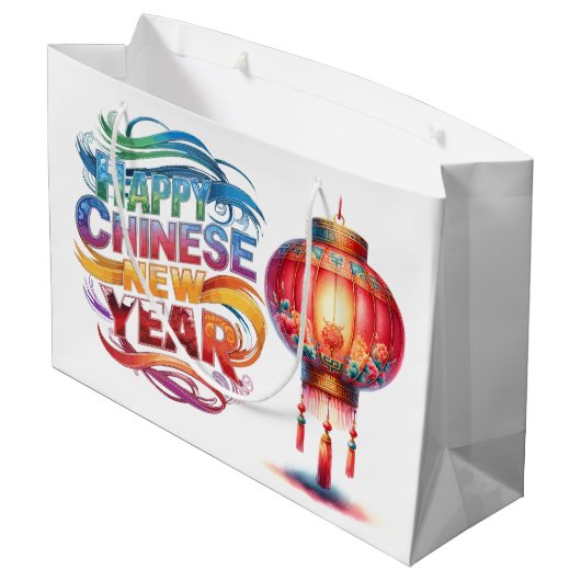 Chinese New Year Groot Cadeauzakje (Achterkant Gekanteld)