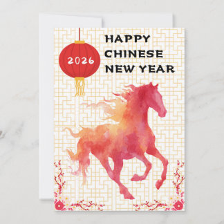 Chinese New year of the Fire Horse 2026 Feestdagenkaart
