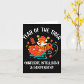 Chinese New Year Of The Tiger 2022 Kaart (Gele Bloem)