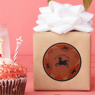 Chinese New Year - Year of the Fire Horse Ronde Sticker