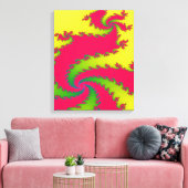 Chinese nieuwe jaardraak van het letterlijk Canvas Afdruk (Insitu (Woonkamer))