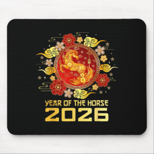 Chinese nieuwjaar 2026 jaar van het paard muismat