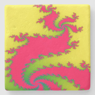 Chinese Nieuwjaar Draak Fractal Stenen Onderzetter