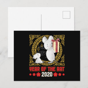Chinese Nieuwjaar van de Rat 2020 Briefkaart