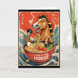 Chinese Nieuwjaar van het Paard 2026 Ramen Me Kaart