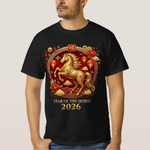 Chinese Nieuwjaar van het Paard 2026 Vieringen T-shirt