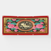 Chinese nieuwjaarbanner spandoek (Horizontaal)