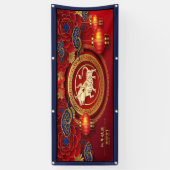 Chinese nieuwjaarbanner spandoek (Verticaal)