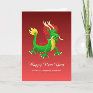 Chinese Nieuwjaarsdraak Feestdagen Kaart