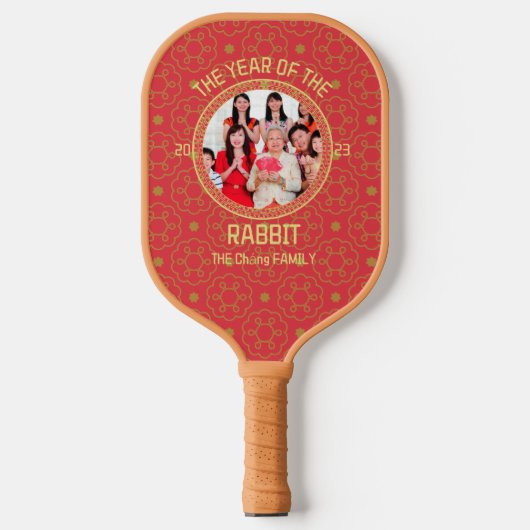 Chinese nieuwjaarsfoto van de aangepaste moderne f pickleball paddle (Voorkant)