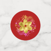 Chinese nieuwjaarslang Red/Gold ID542 Confetti (Kleine voorkant)