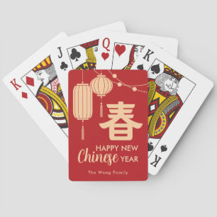Chinese/Nieuwjaarslantaarns Pokerkaarten