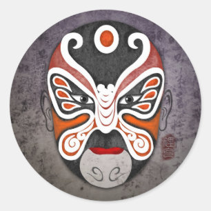 Chinese Opera Maskers - Li Ke Ronde Sticker