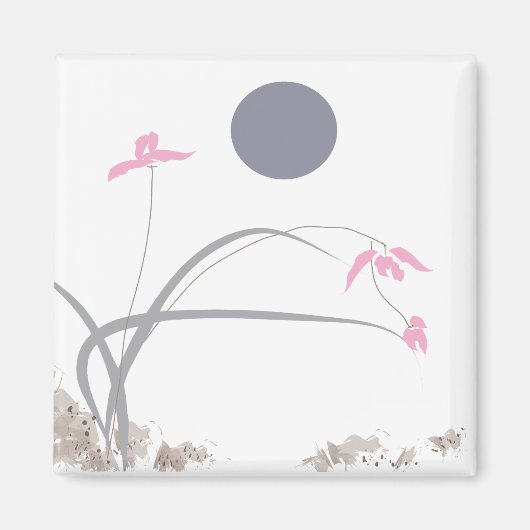 Chinese orchideeën magneet (Voorkant)