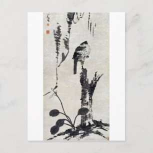 Chinese oude aquarelschilderijen briefkaart