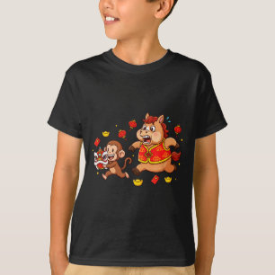 Chinese Paard Aap Grappige Kinderen Mannen Vrouwen T-shirt