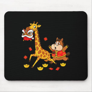 Chinese Paard Giraffe Grappige Kinderen Mannen Vro Muismat