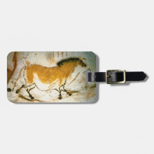 Chinese Paard,Lascaux Prehistorische Grotte Schild Bagagelabel
