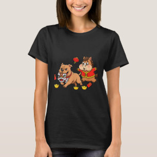 Chinese Paard Pitbull Grappige Kinderen Mannen Vro T-shirt