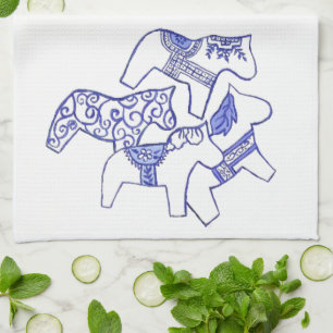 Chinese paarden theedoek
