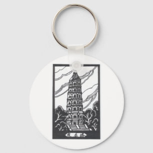 Chinese pagode sleutelhanger