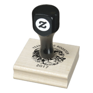 Chinese papercut Rooster Jaar 2017 Rubber Stamp Rubberstempel