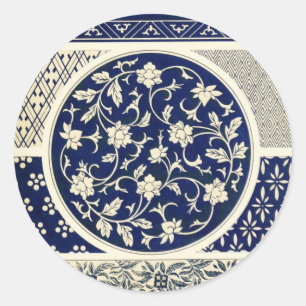 Chinese patroonsticker ronde sticker