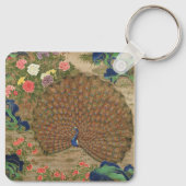 Chinese pauw en bloemen (17e eeuw)  sleutelhanger (Achterkant)