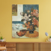 Chinese Pioenrozen en Mandoline van Paul Gauguin Canvas Afdruk (Insitu (Woonkamer))