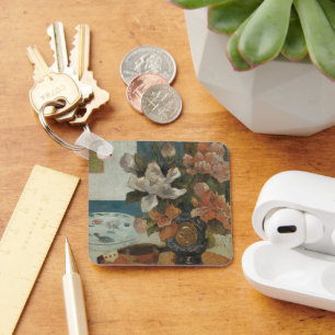 Chinese Pioenrozen en Mandoline van Paul Gauguin Sleutelhanger