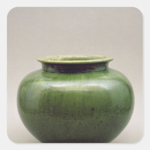 Chinese pot, Yueh ware, zesdeynasties Vierkante Sticker