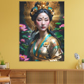 Chinese prinses canvas afdruk (Insitu (Woonkamer))