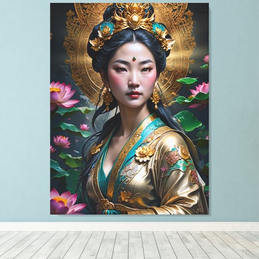 Chinese prinses canvas afdruk (Insitu (Houten vloer))