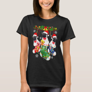 Chinese Pug Kerst Soks Boom Licht Kerstmis Kaboute T-shirt