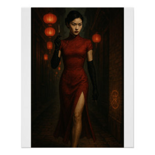 Chinese Qipao Assassin - Code in Crimson Perfect Poster